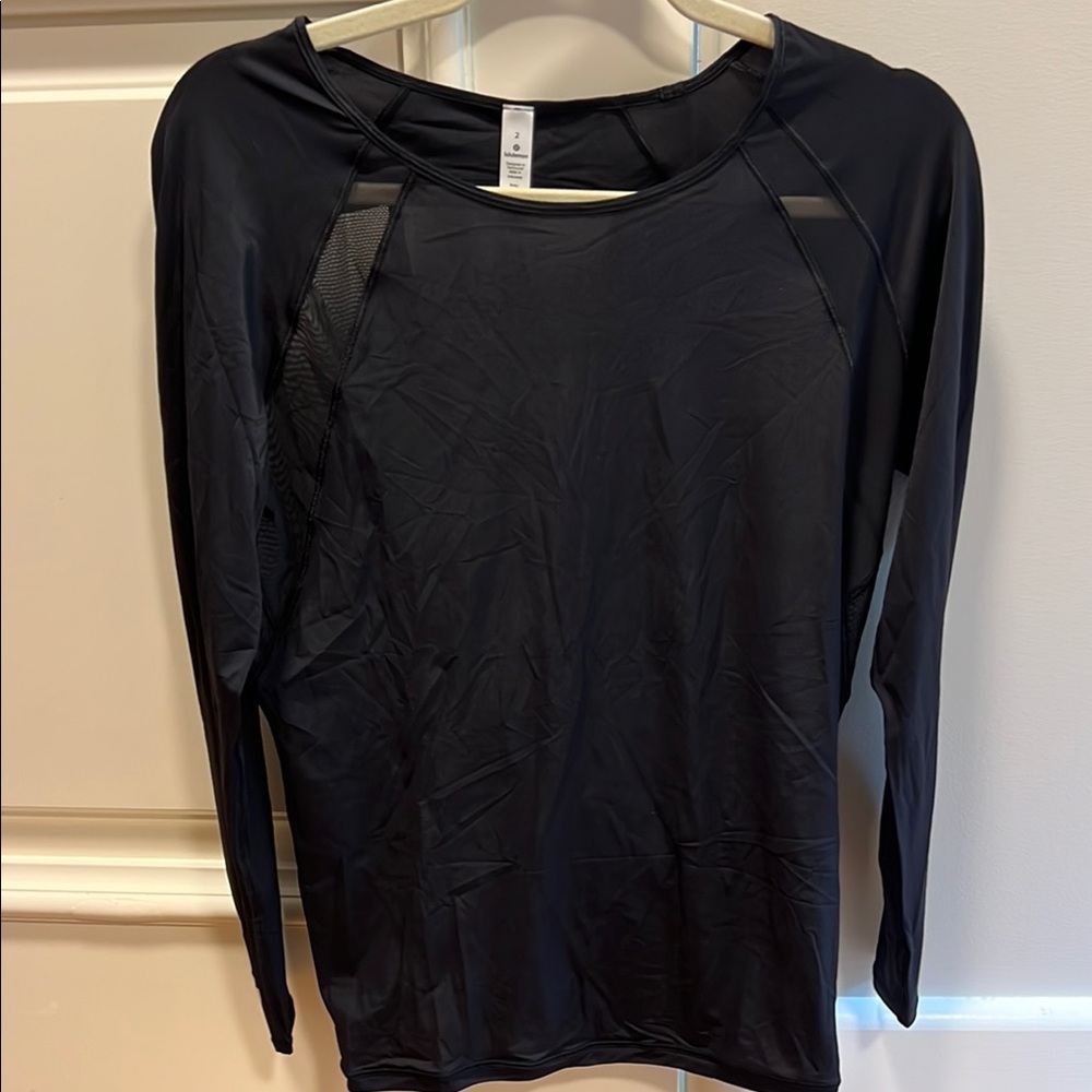 Lululemon If You’re Lucky LS Tee Size 2 Black NWT - Picture 7 of 9